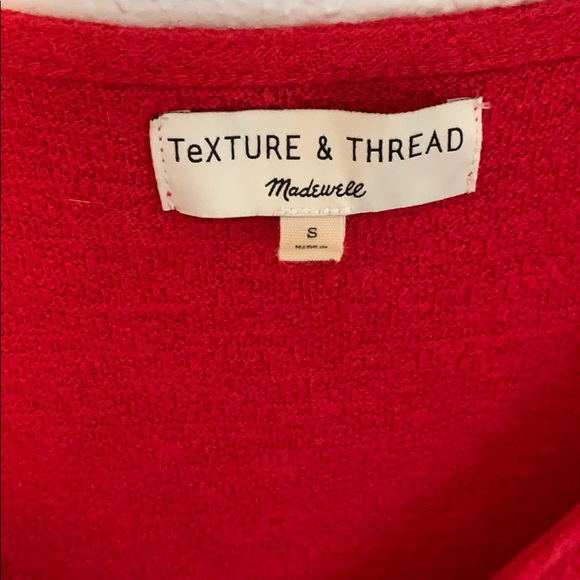 Madewell Texture & Thread Red Front Tie Top - Picture 4 of 4